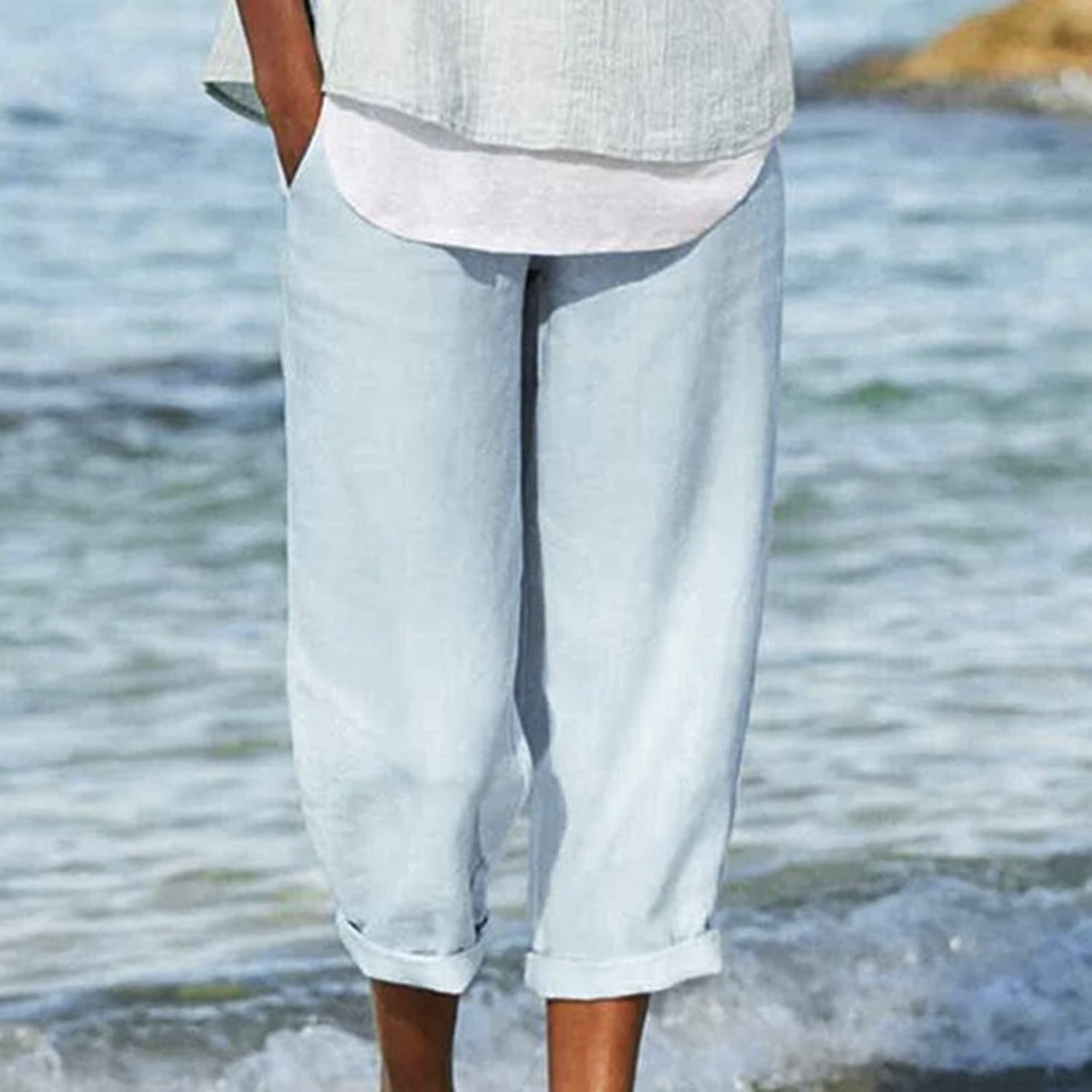 Clydel™ - Leichte Cropped-Hosen