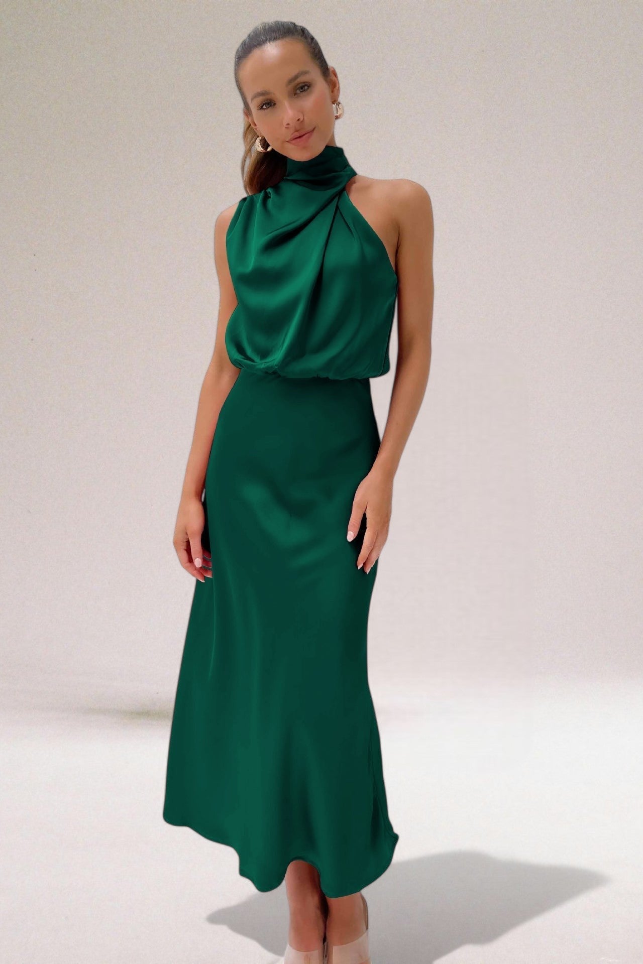 Flavia™ | Glamouröse satinierte Kleid