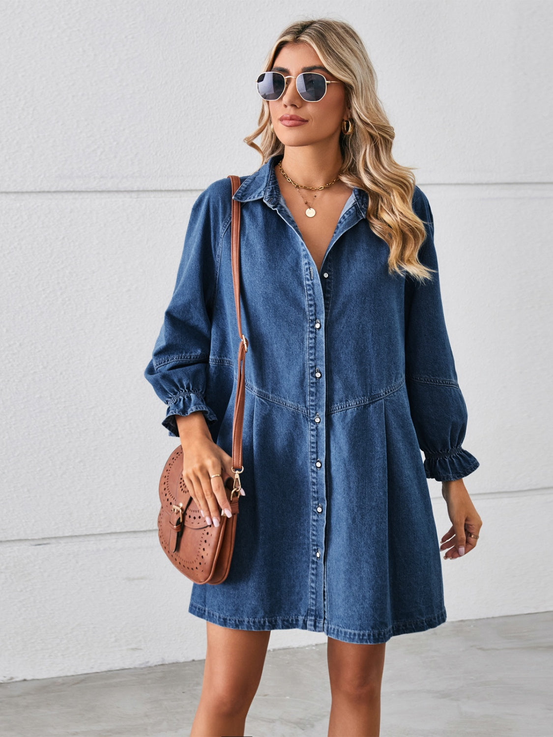 Lola | Denim Kleid mit Knöpfen