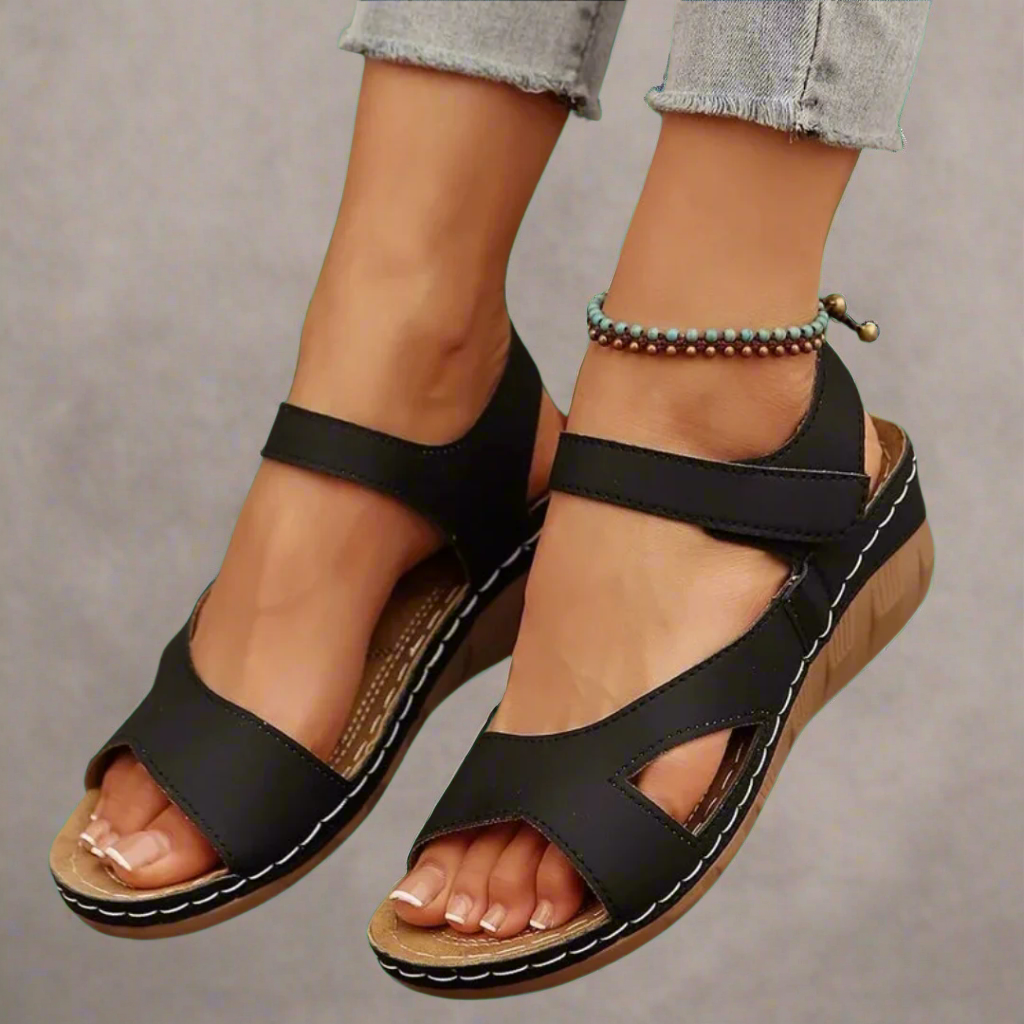 Ilona | Sandali wedge fatti a mano in materiale premium