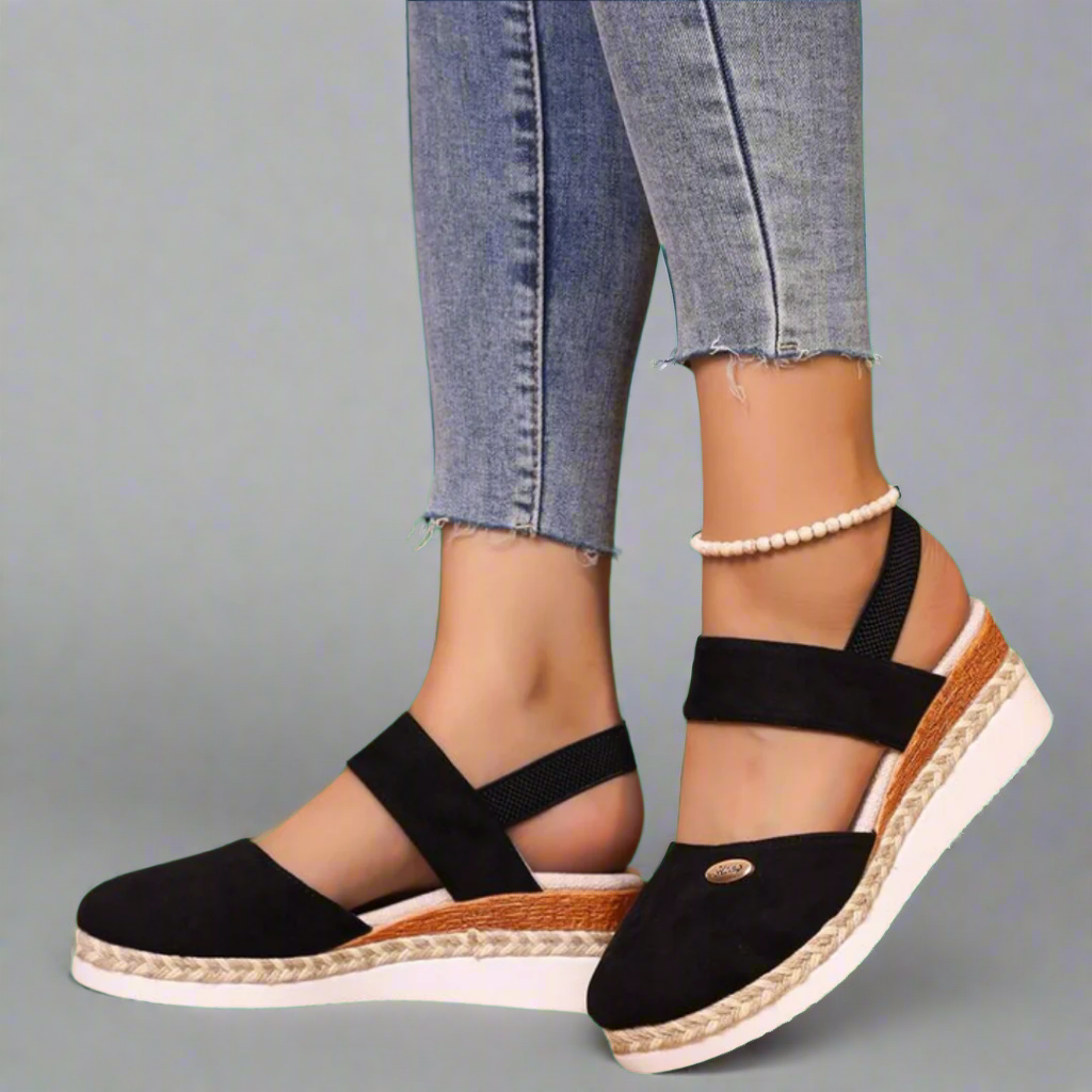 Gitta | Sandali con zeppa per taglie forti da donna – Comodi e Versatili