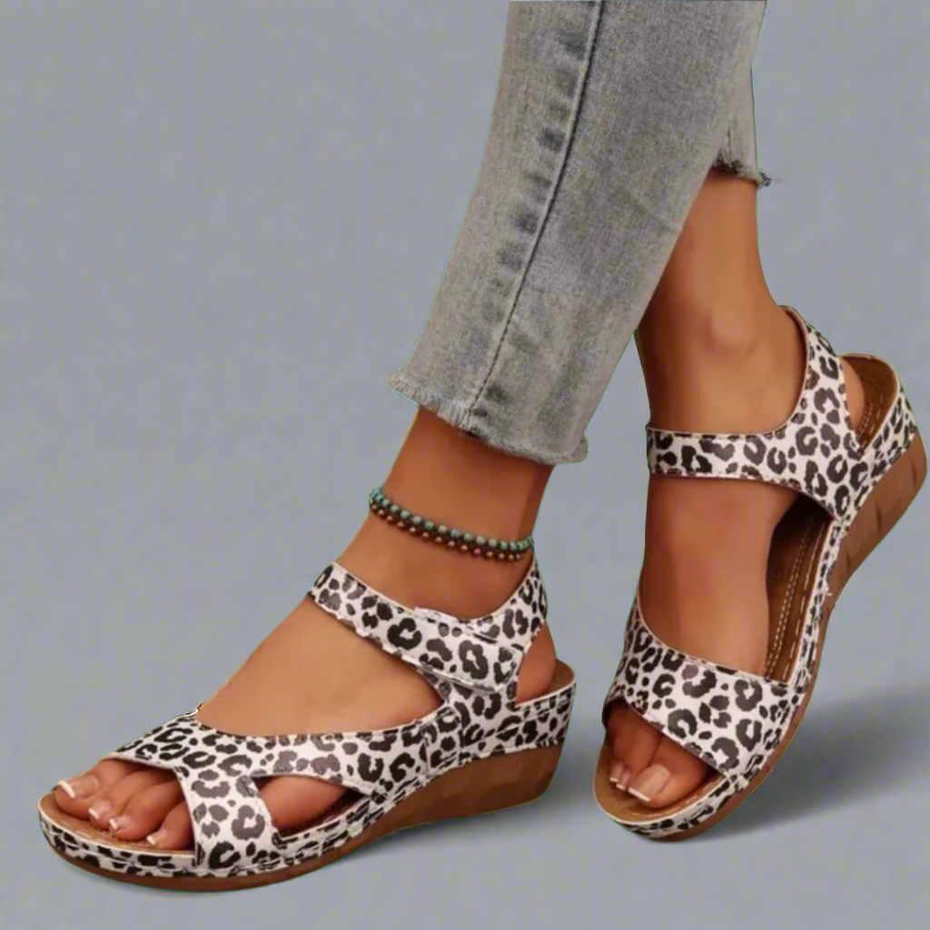 Ilona | Sandali wedge fatti a mano in materiale premium