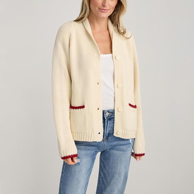 Lydia - Shrimp Print Cardigan