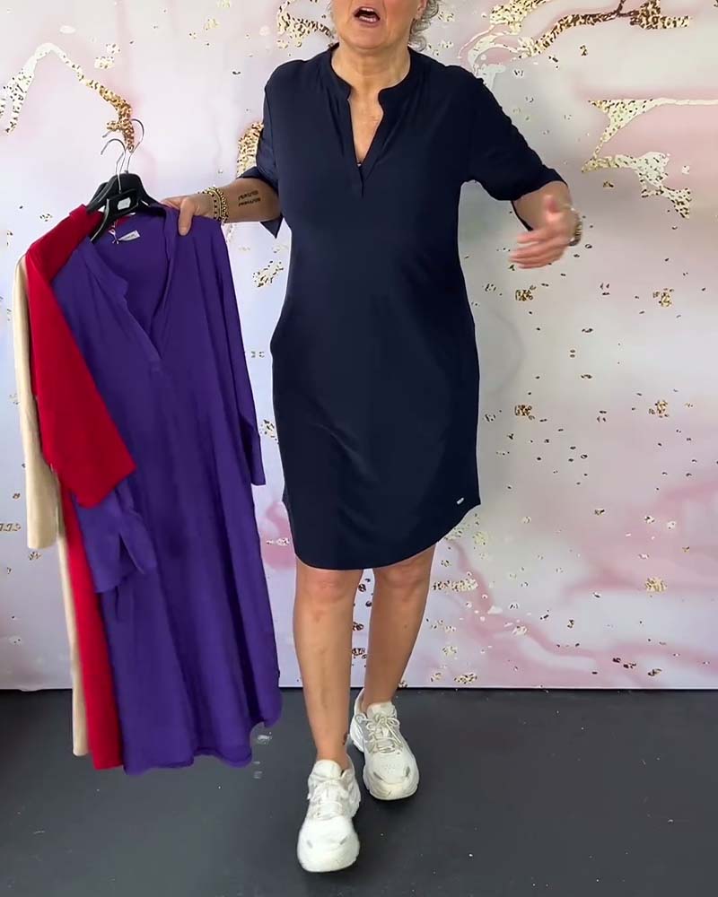Hanne | Elegantes V-Ausschnitt Kleid