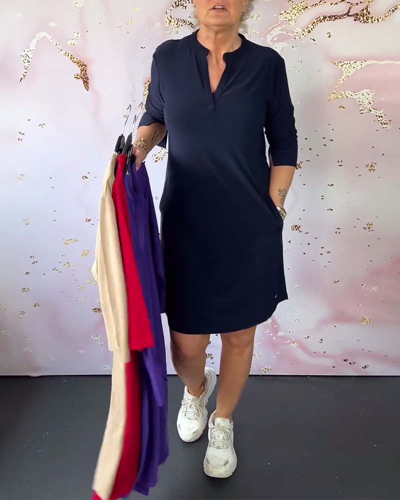 Hanne | Elegantes V-Ausschnitt Kleid