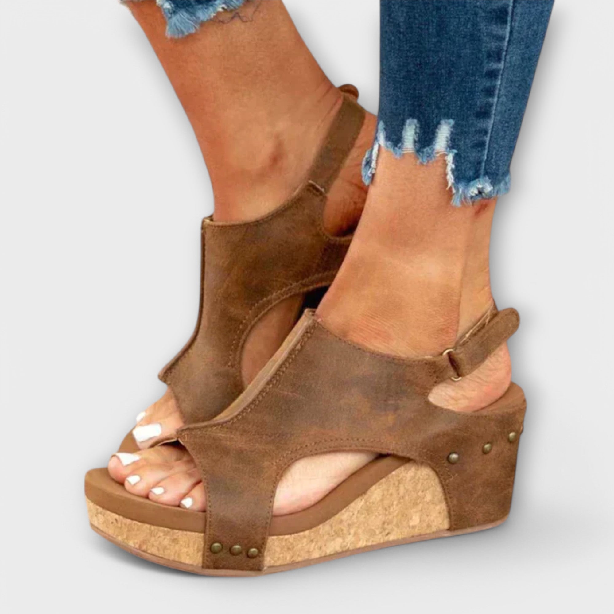 Lina - Scarpe ortopediche con tacco a cuneo