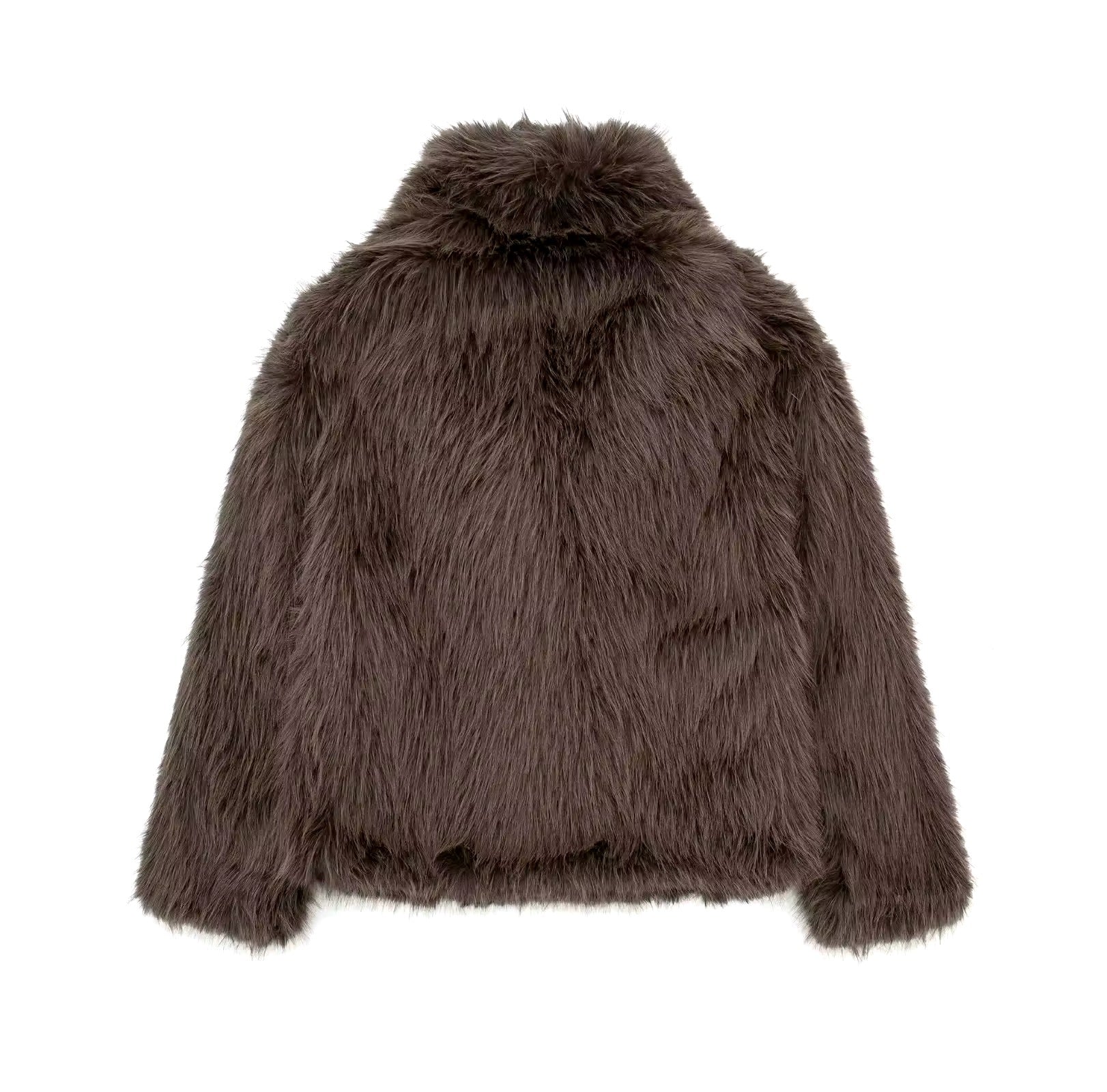 ELVORU - Fur Effect Puffer Coat