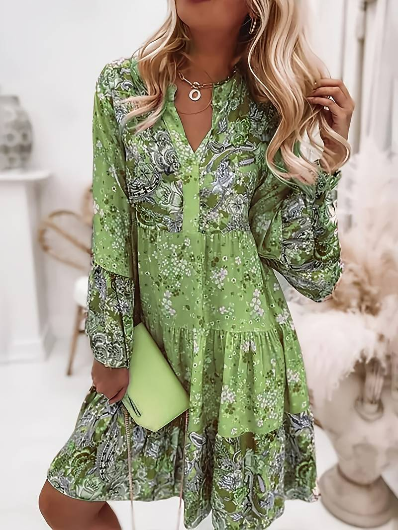 Gabriella | Stilvolles Boho-Kleid mit Blumenmuster