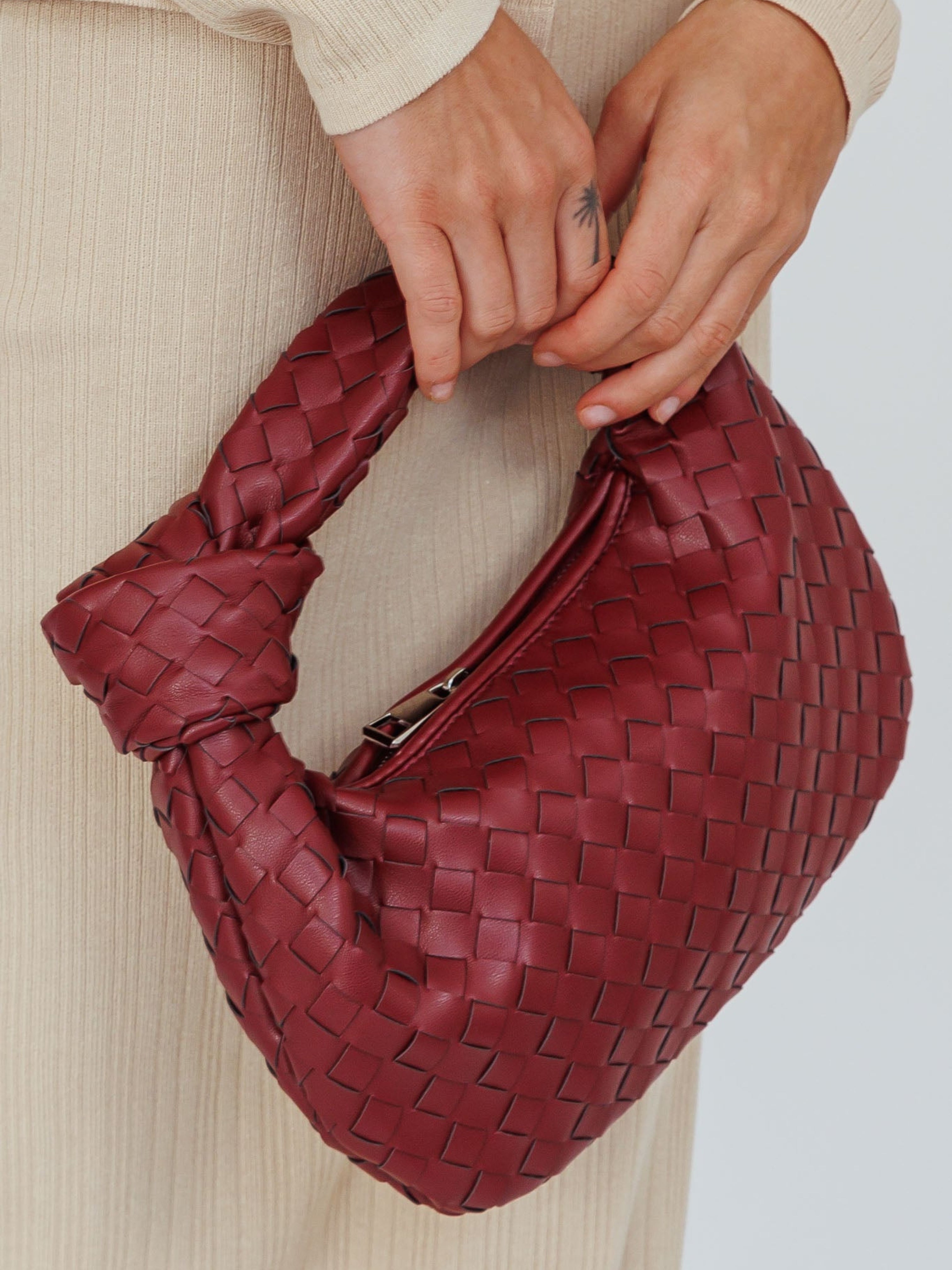Marigold Geflochtene Mini-Handtasche