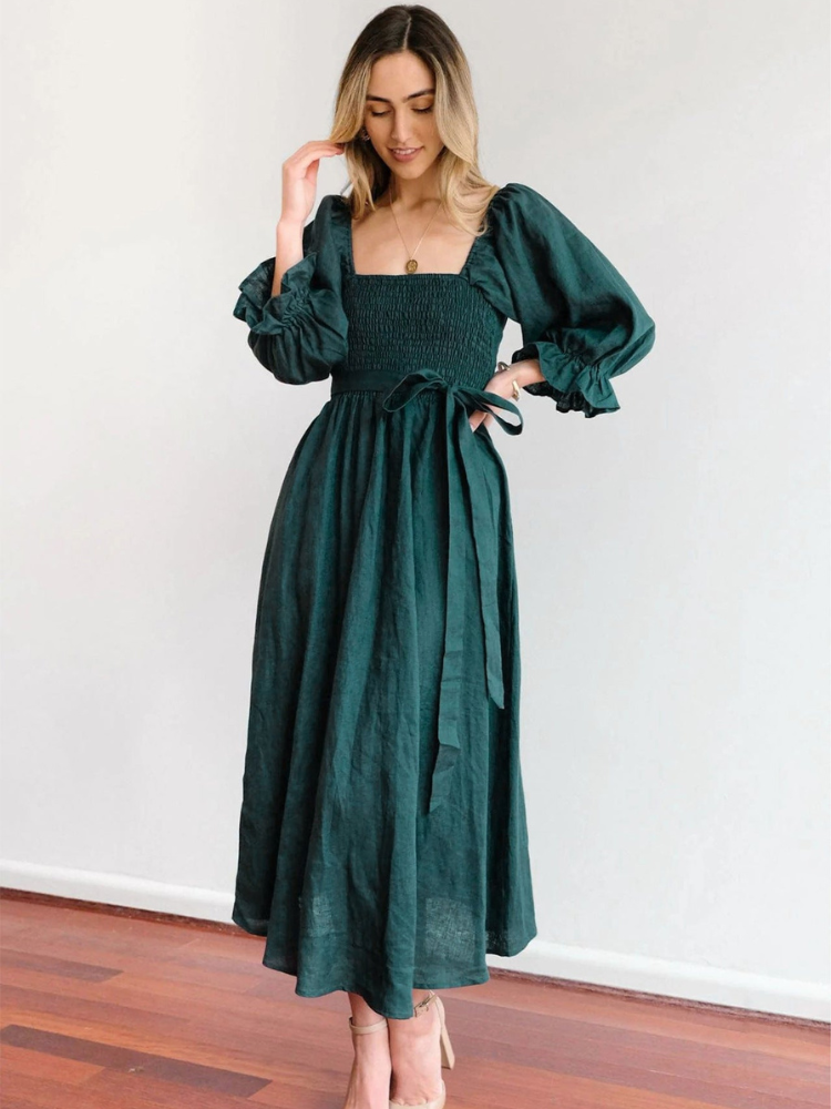 ANNA | KLEID MIT VOLANTSÄRMELN