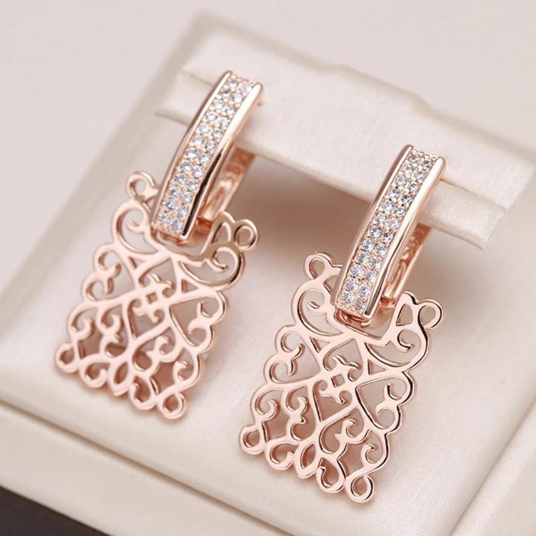 Ohrringe aus Roségold mit Zirkon