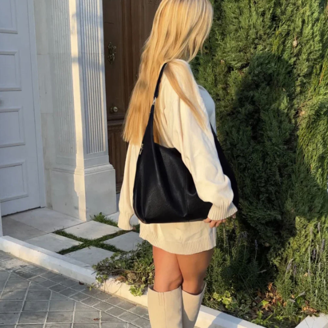 AMALFI CHARM MARRONE - LEATHER BAG