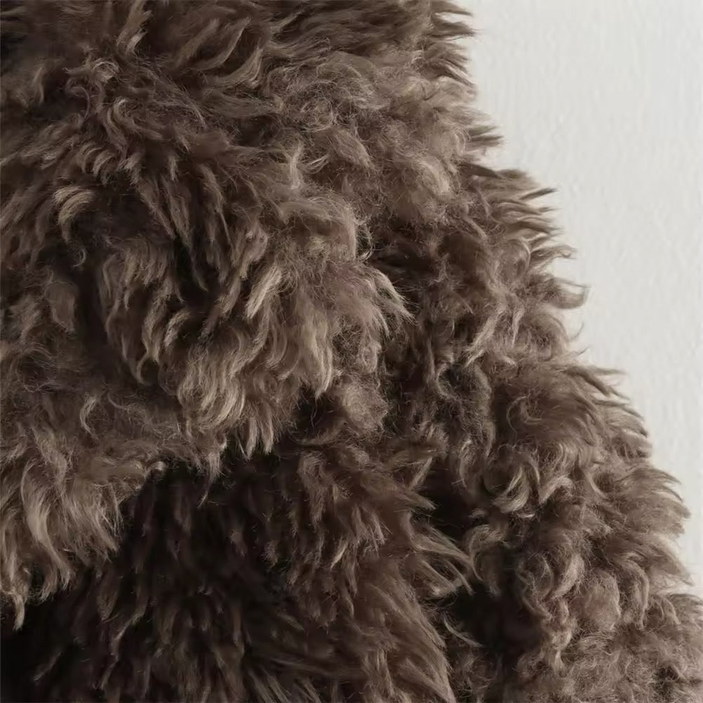 ELVORU - Fur Effect Puffer Coat