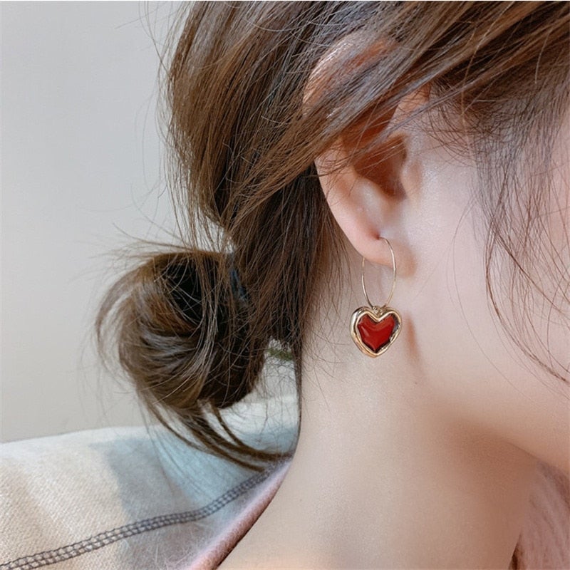 Ohrringe „rotes Herz“