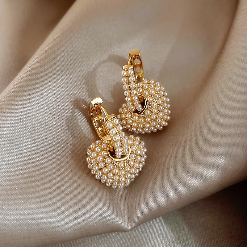 Ohrringe aus Gold „Perlen der Liebe“