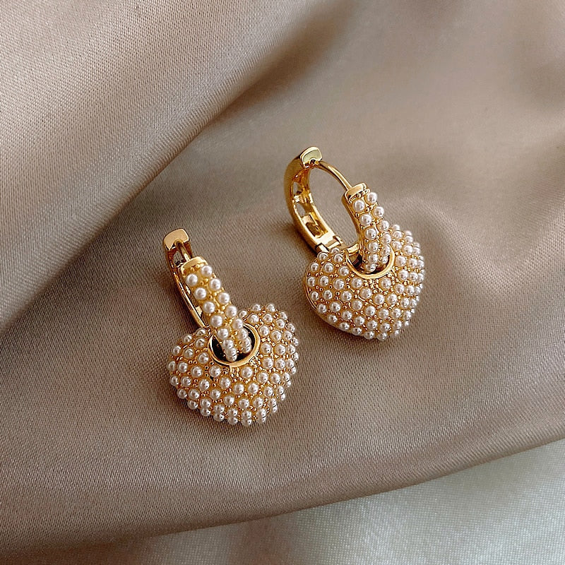 Ohrringe aus Gold „Perlen der Liebe“