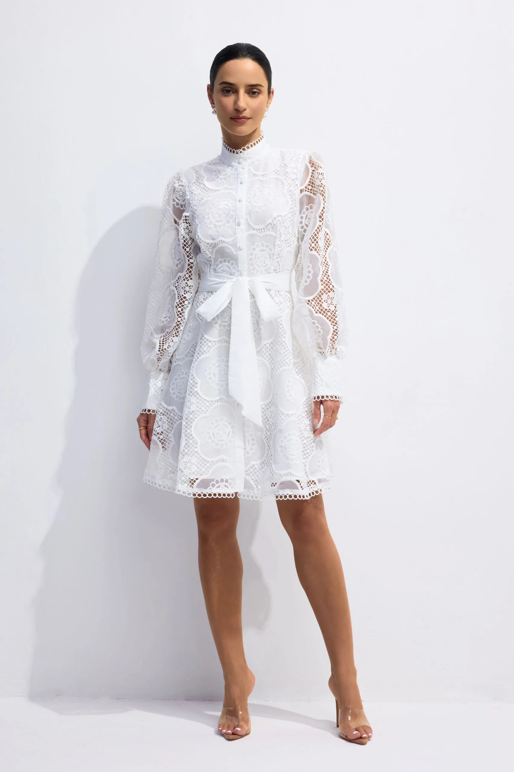 SERAPHINA – Floral Lace Mini Dress