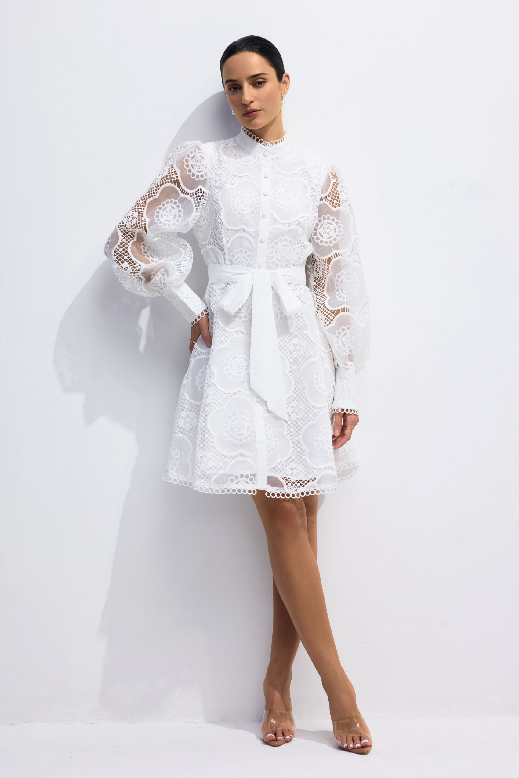 SERAPHINA – Floral Lace Mini Dress