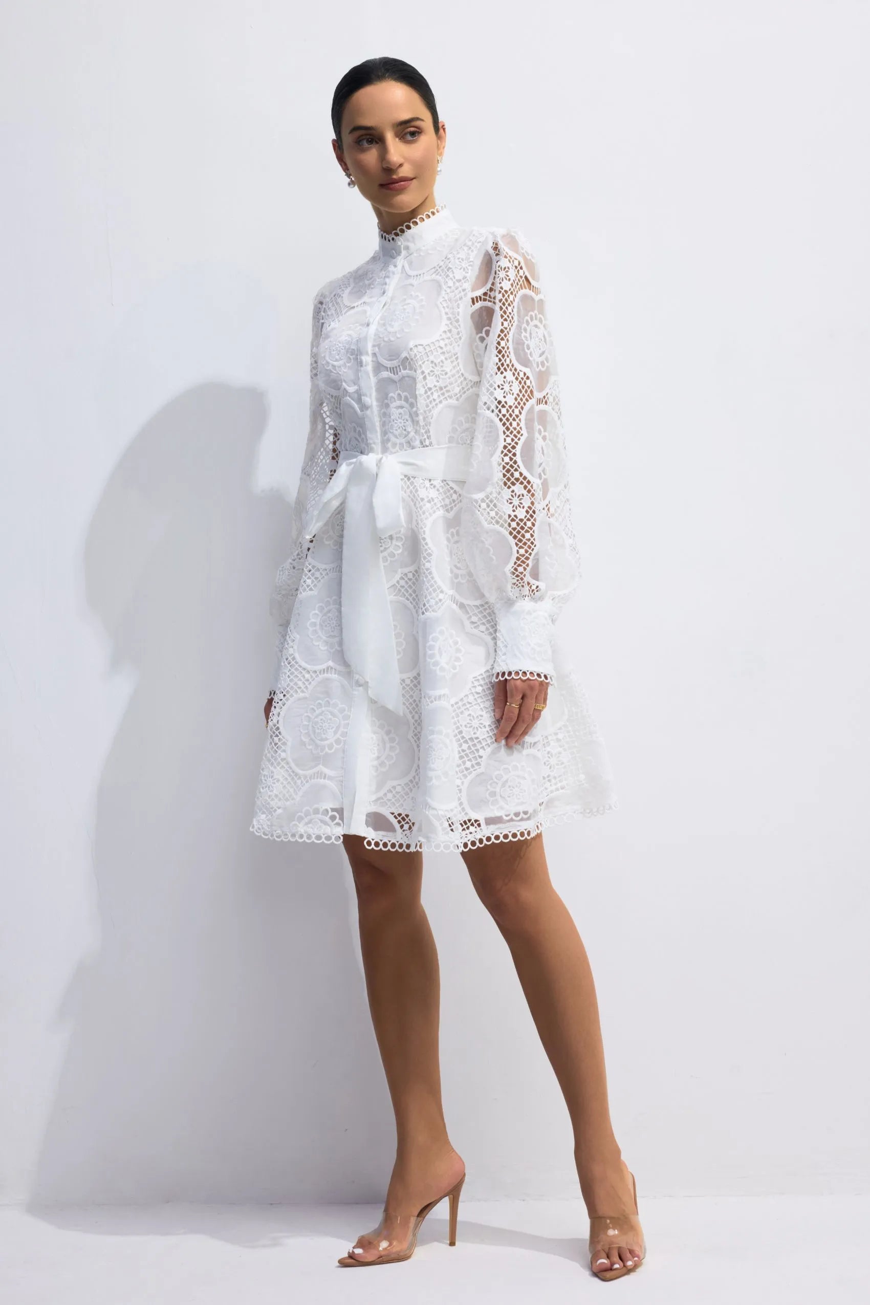 SERAPHINA – Floral Lace Mini Dress