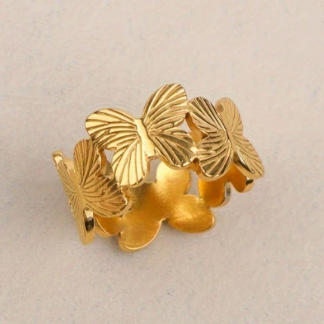 Goldene Schmetterlingsring