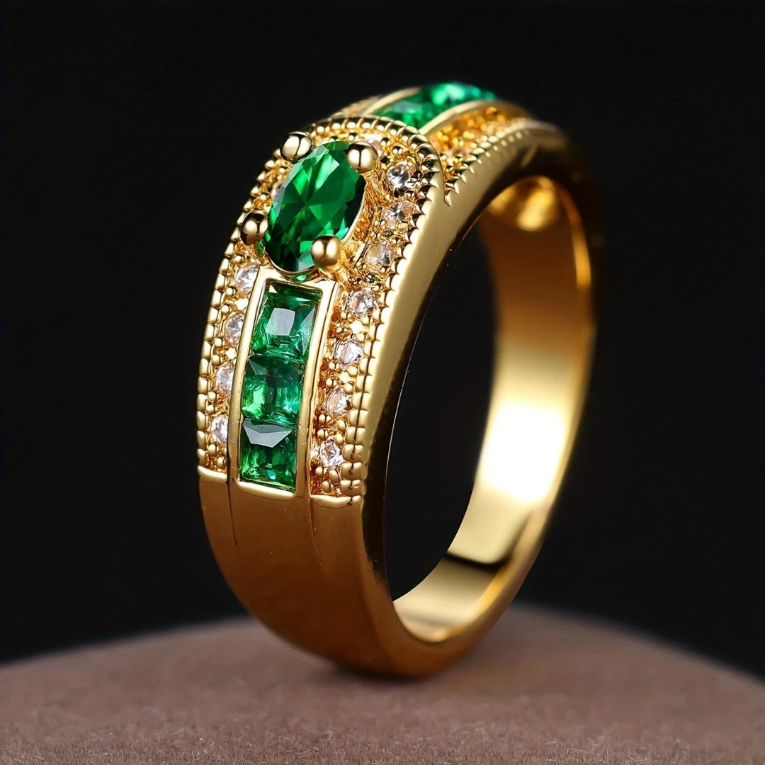 Ring aus Hellgrünem Gold