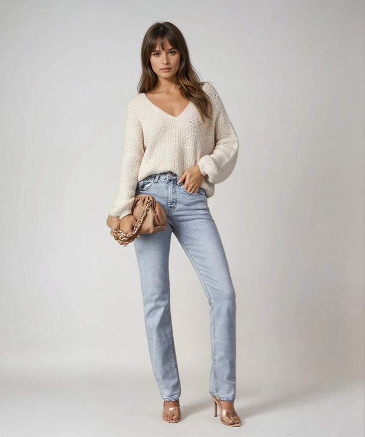 VITTORIA – LIGHTWASH STRAIGHT-LEG JEANS