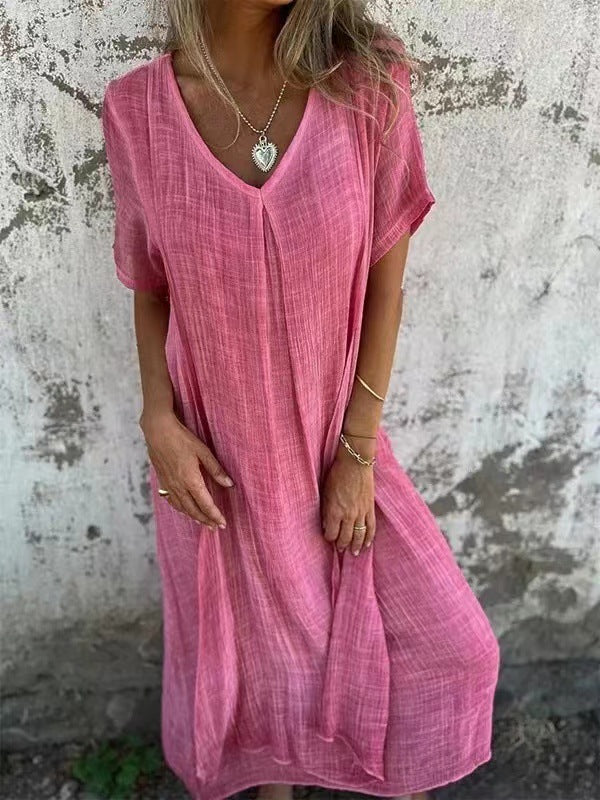 ELISABETTA | CASUAL-KLEID MIT V-AUSSCHNITT