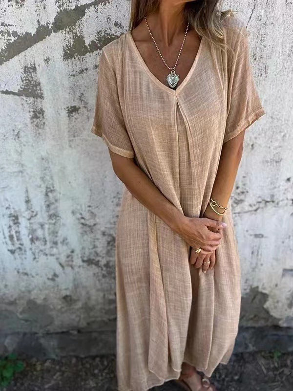 ELISABETTA | CASUAL-KLEID MIT V-AUSSCHNITT