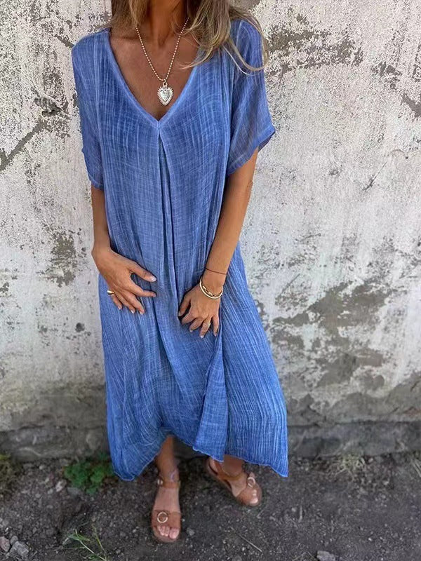 ELISABETTA | CASUAL-KLEID MIT V-AUSSCHNITT