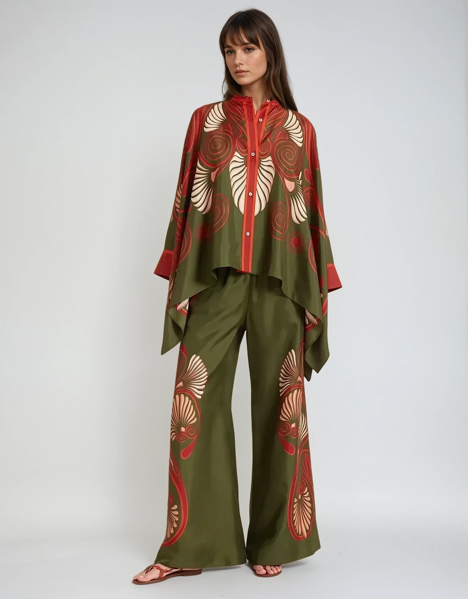 Lucia - Stand-Up Collar Two-Piece Set