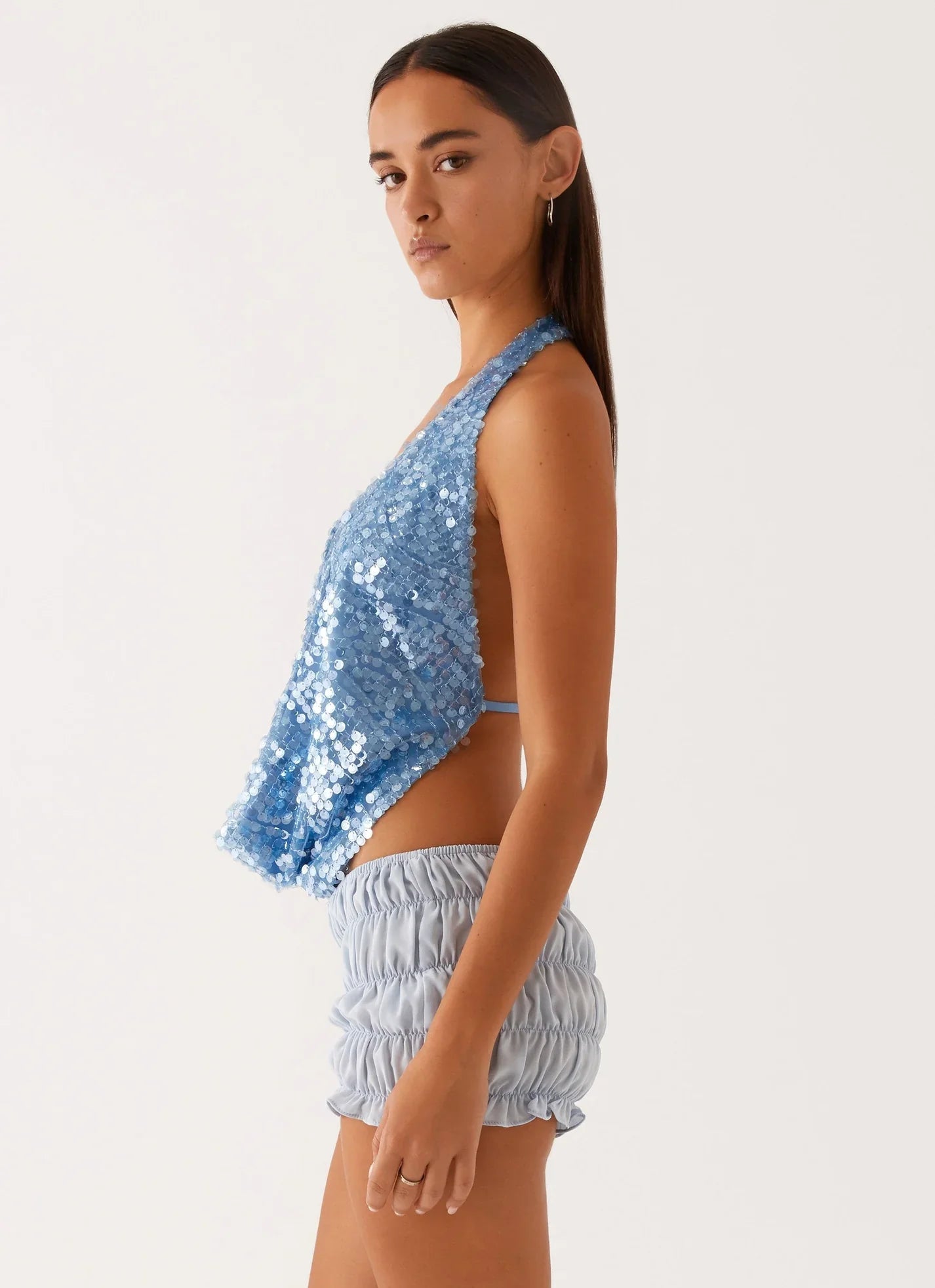 Luna – Blu Cowl Top