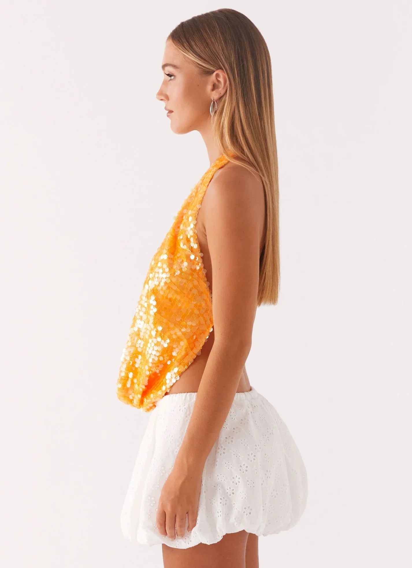 Luna – Arancione Cowl Top