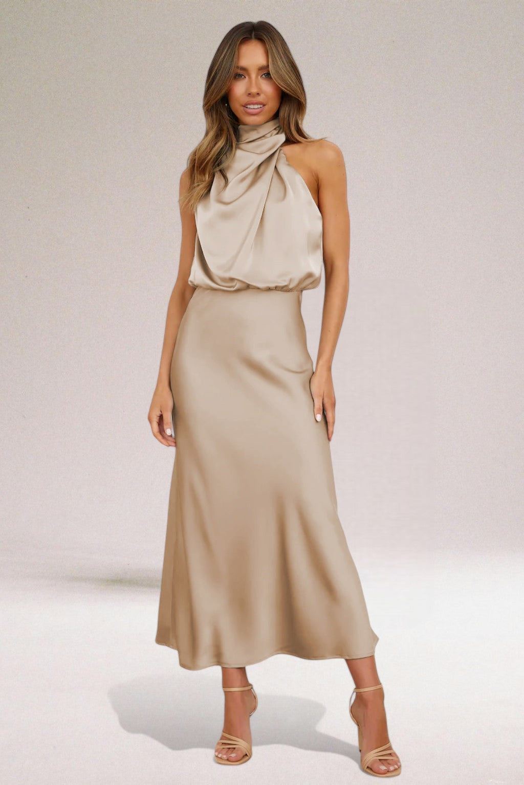 Flavia™ | Glamouröse satinierte Kleid