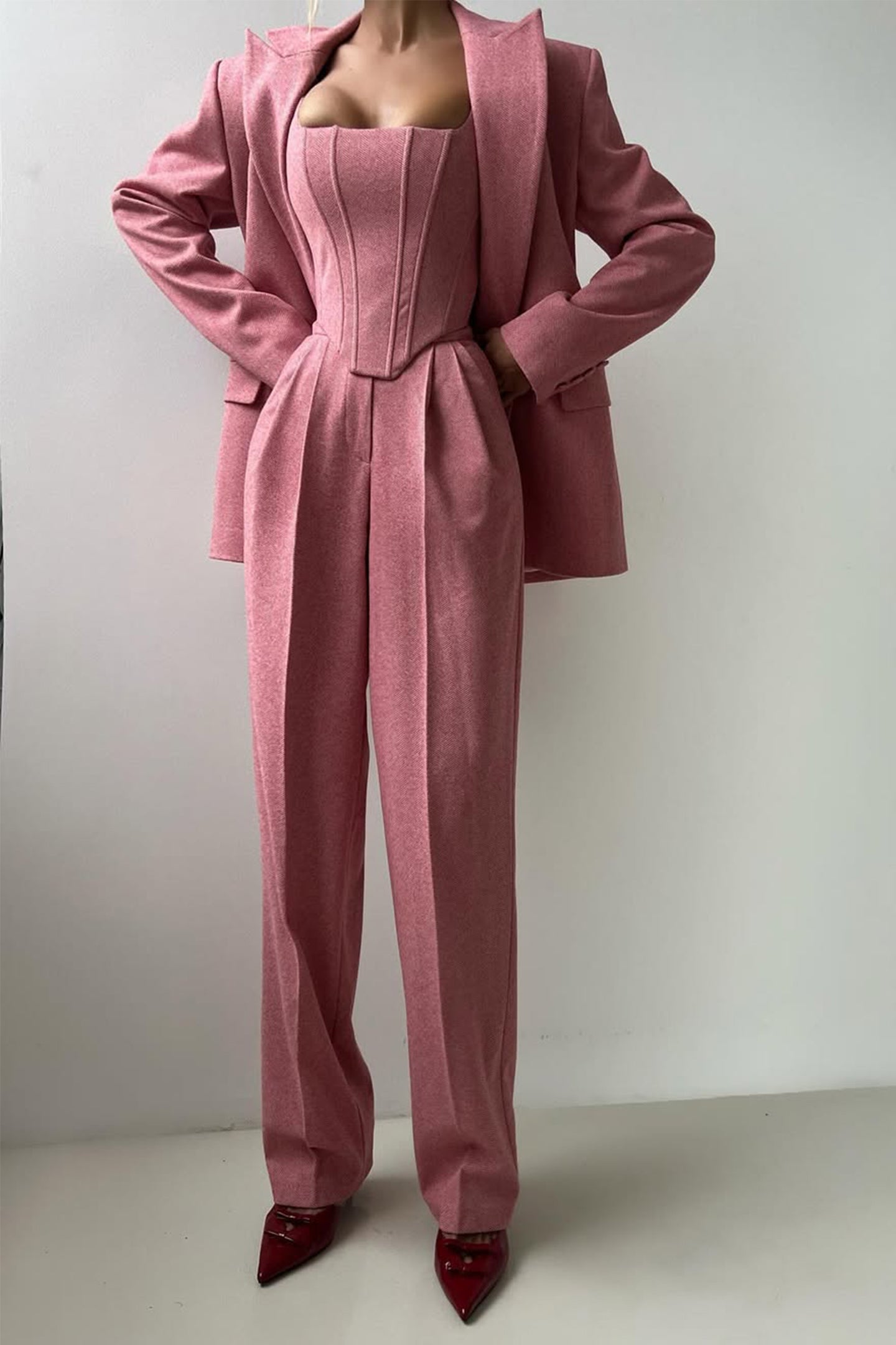 Dolce™ - Tre-delt sæt med dobbelt række blazer