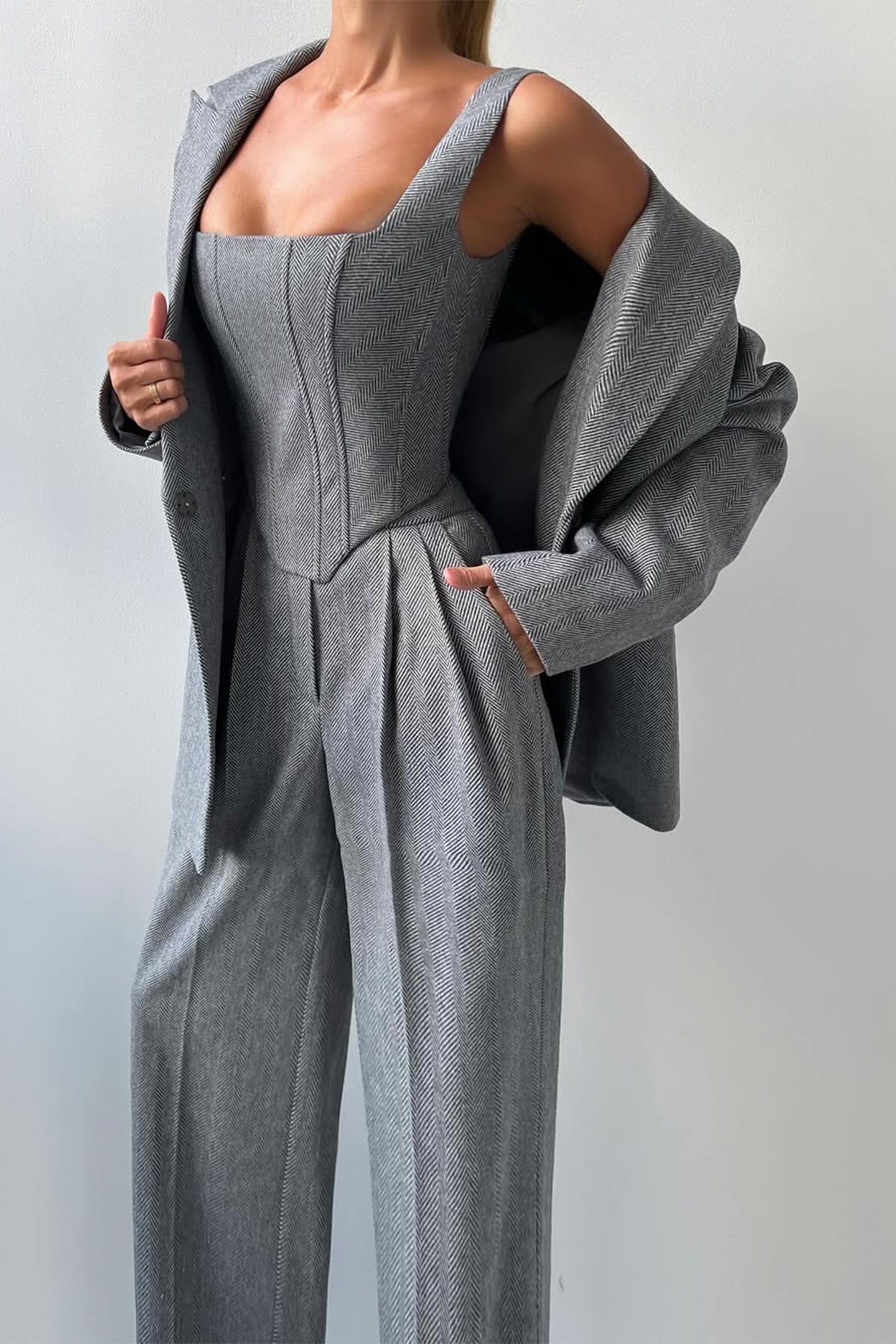 Dolce™ - Tre-delt sæt med dobbelt række blazer