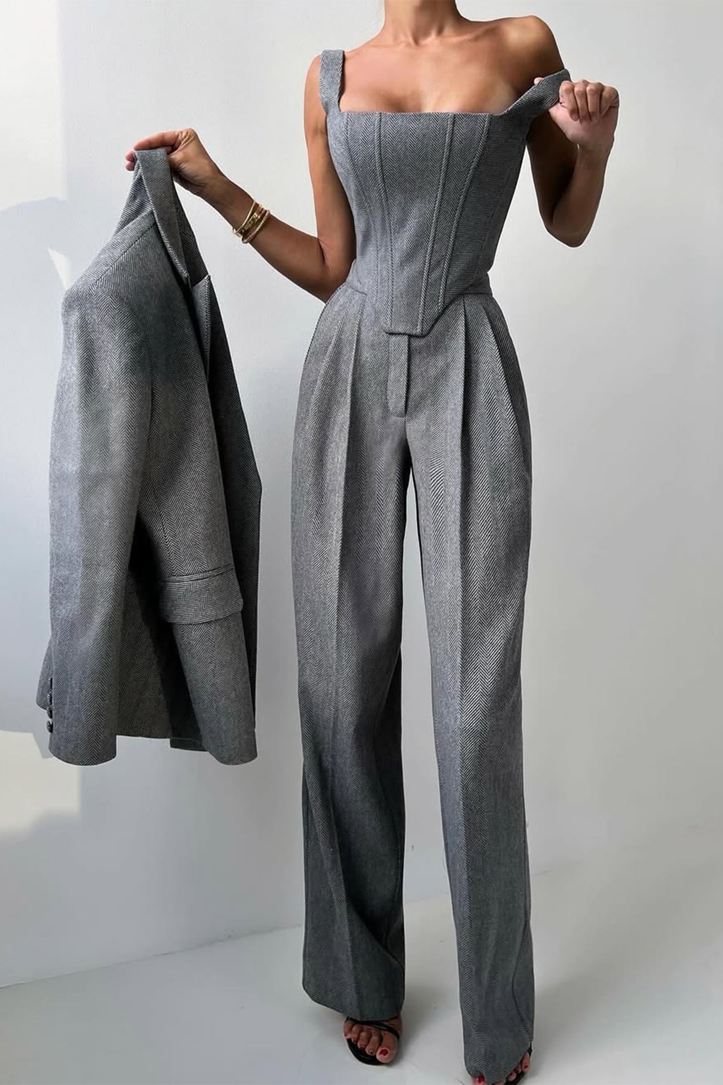 Dolce™ - Tre-delt sæt med dobbelt række blazer