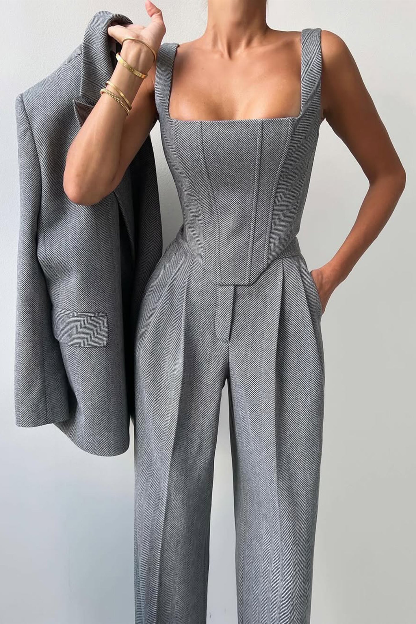 Dolce™ - Tre-delt sæt med dobbelt række blazer