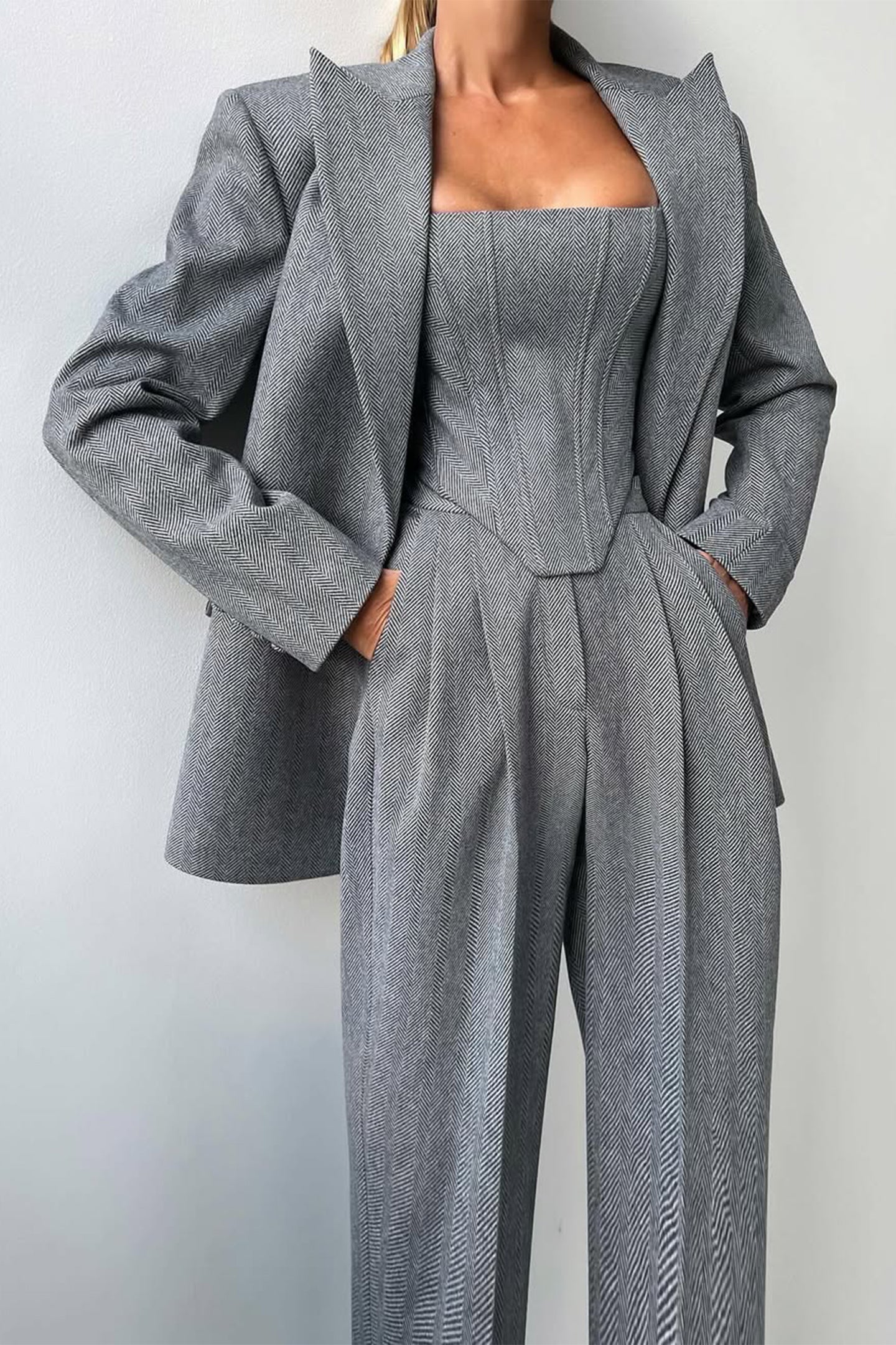 Dolce™ - Tre-delt sæt med dobbelt række blazer