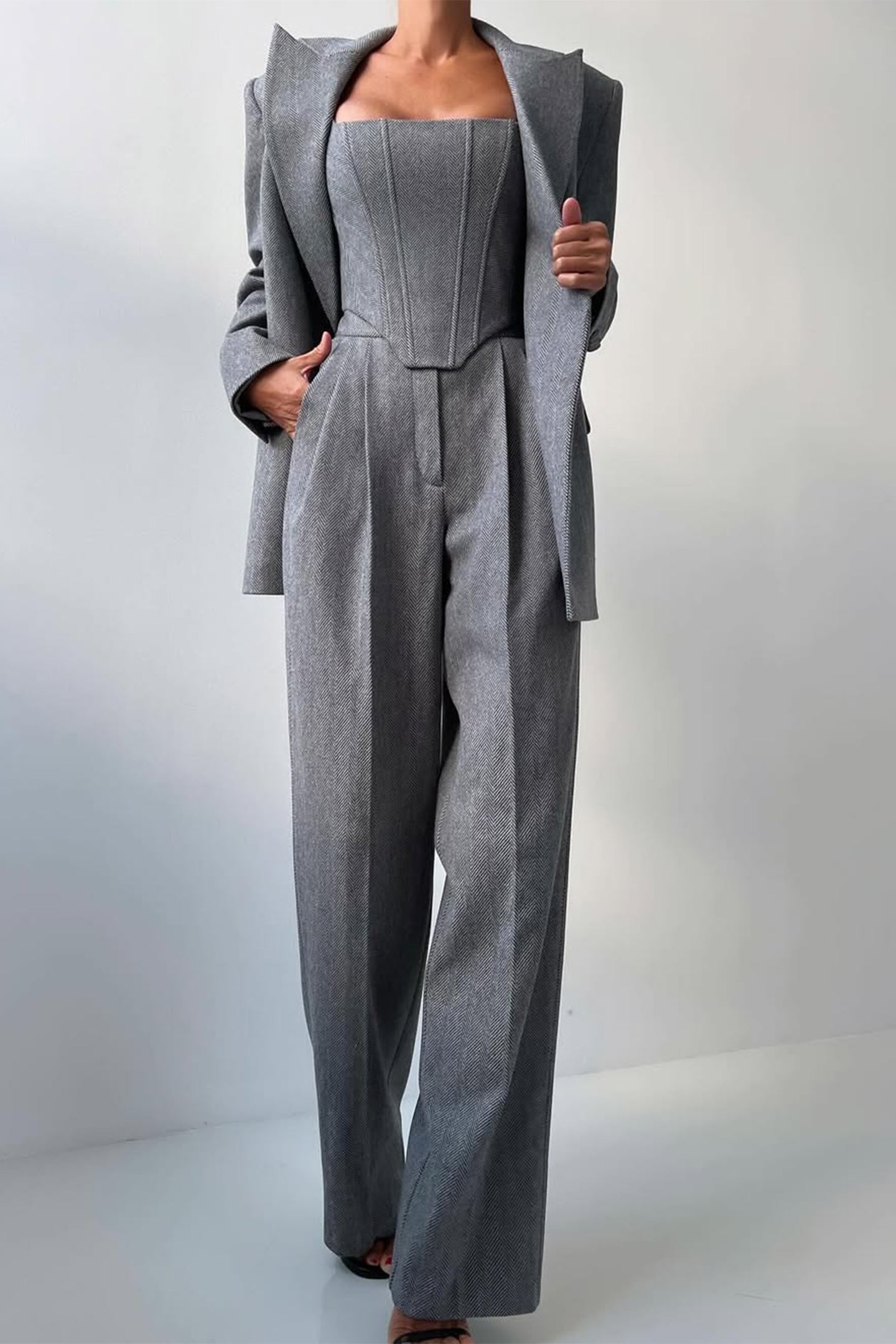 Dolce™ - Tre-delt sæt med dobbelt række blazer