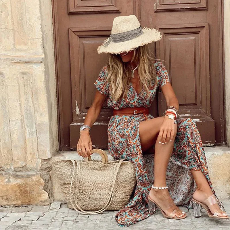 Luna® | Elegantes Bohemian Maxi-Kleid