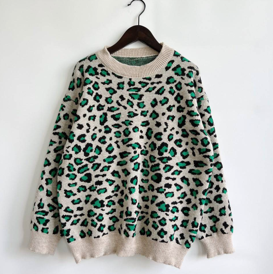 Luna Leopard – Maglione caldo per autunno e inverno