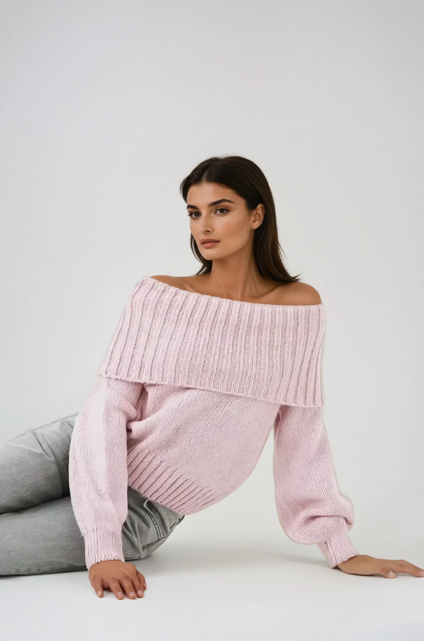 Luna | Maglione lavorato a maglia con spalle scoperte