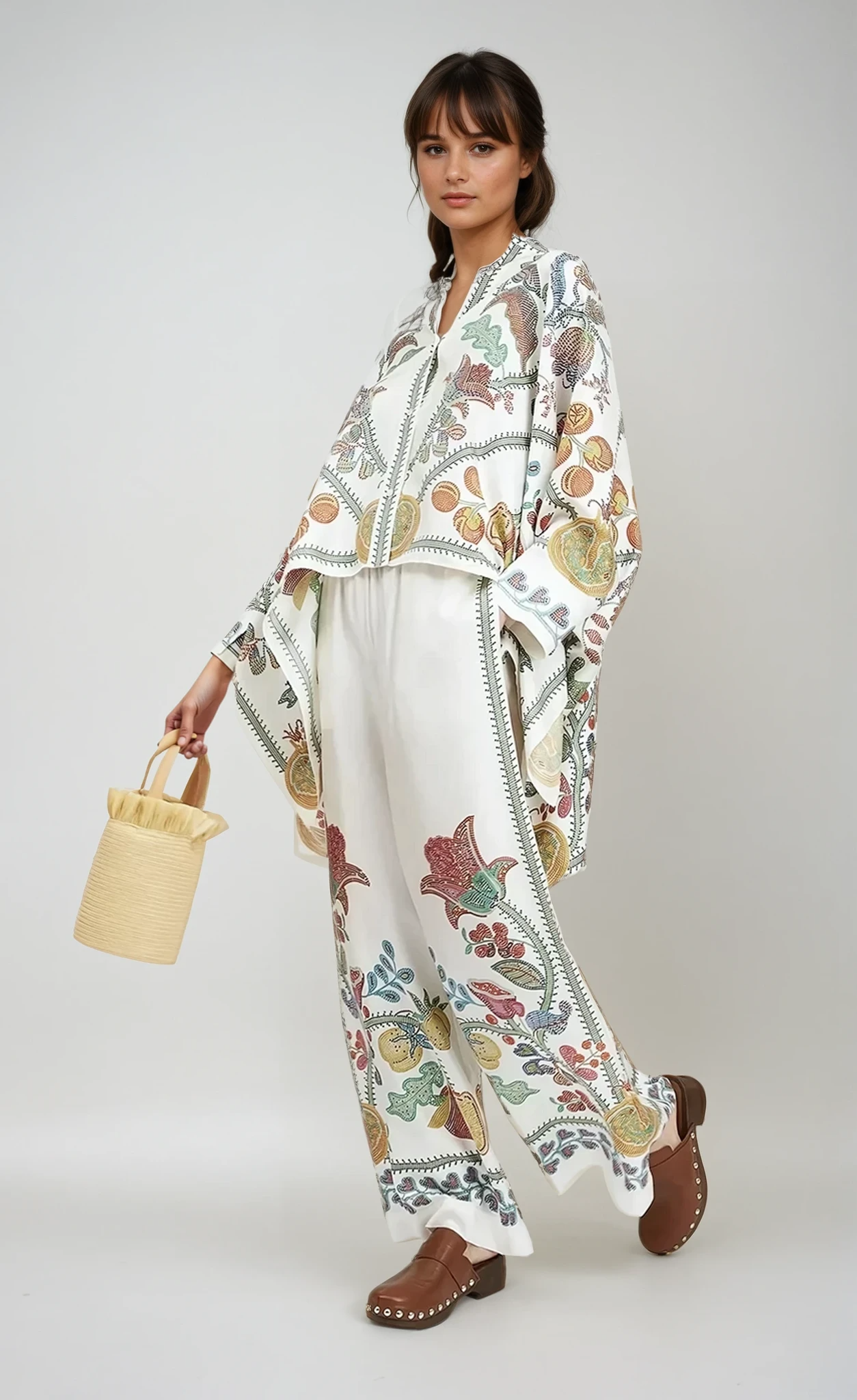 Lucia - Stand-Up Collar Two-Piece Set