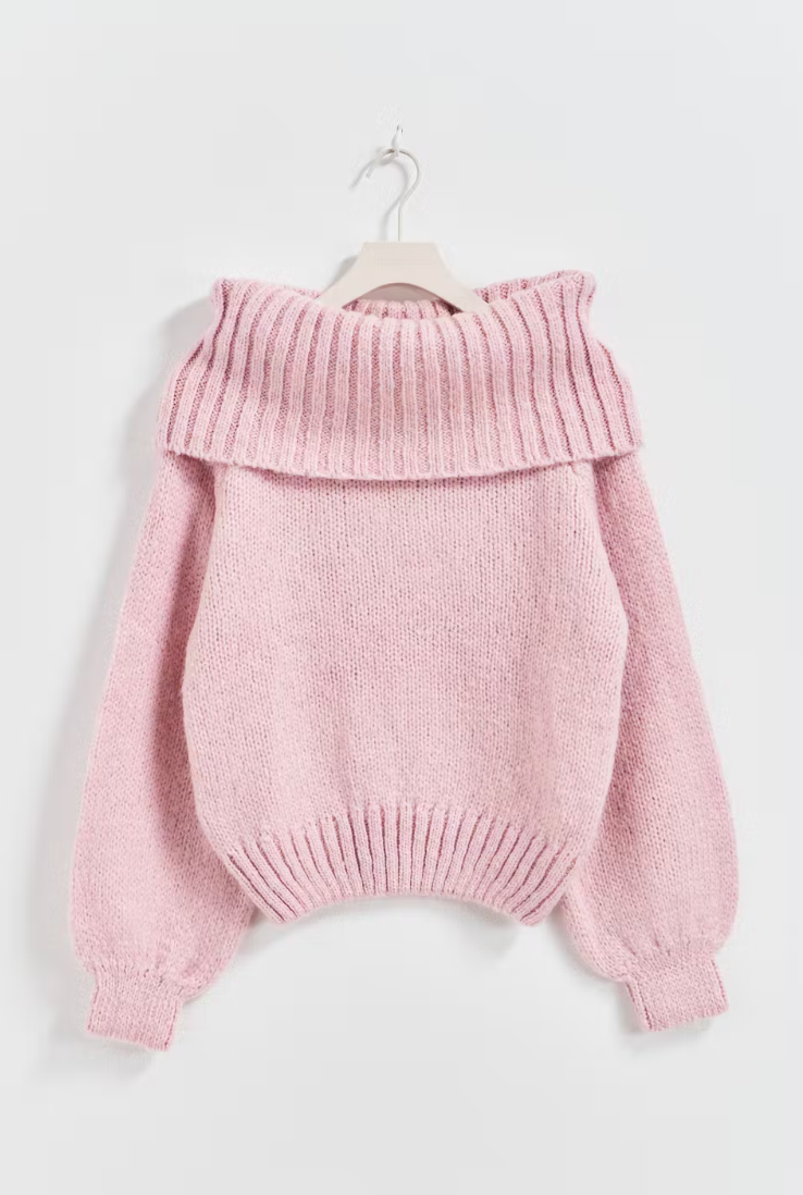 Luna | Maglione lavorato a maglia con spalle scoperte