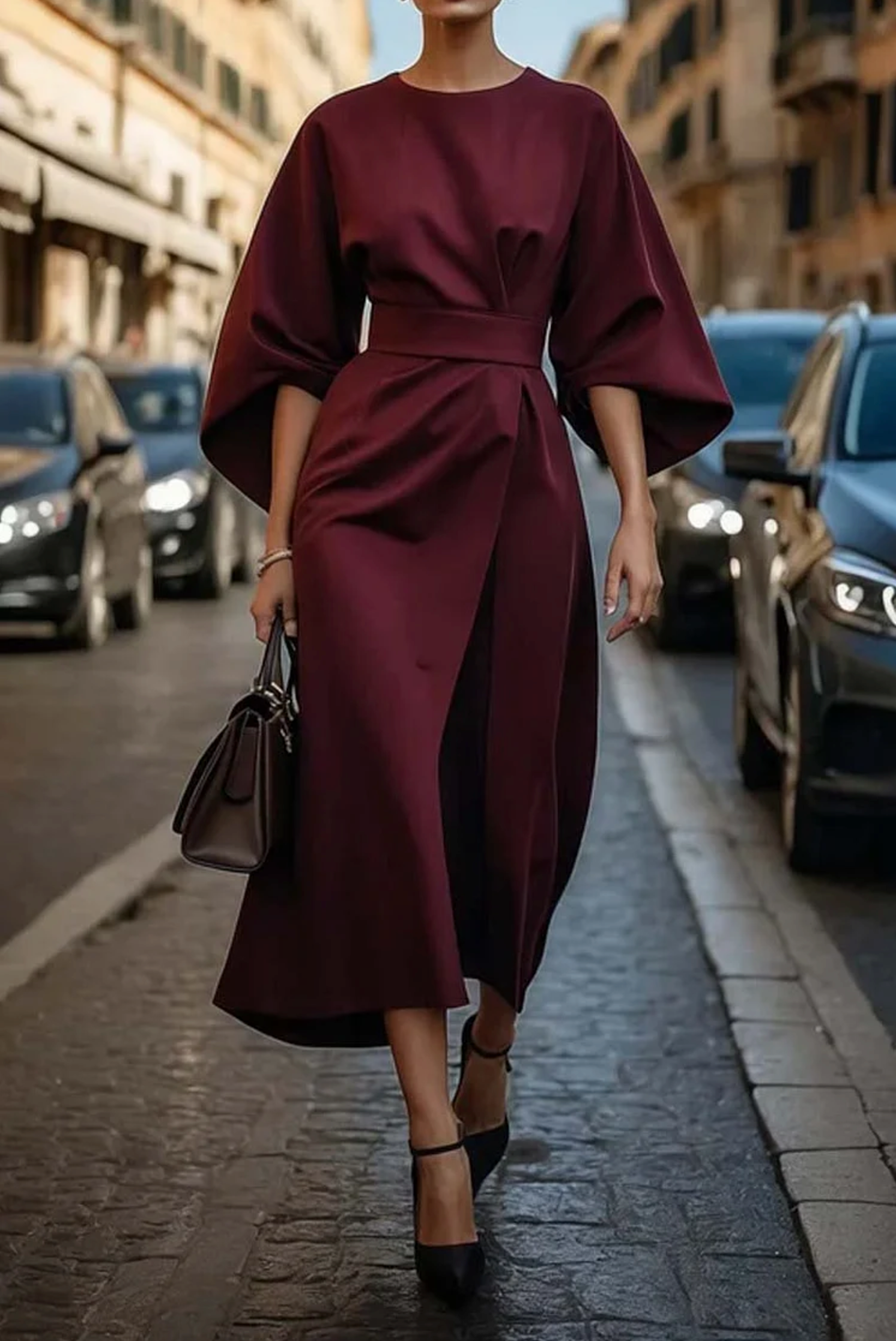 Louise™ | Maxi Abendkleid mit Gürtel