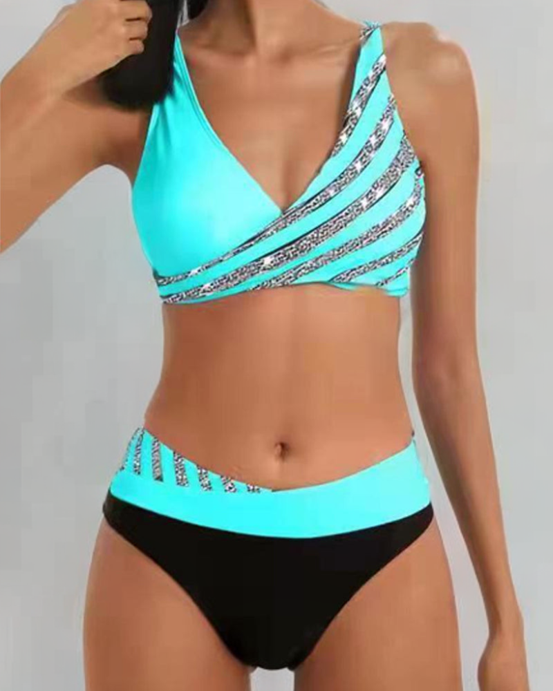 Avelina | Bikini Stampato in Toni Caldi