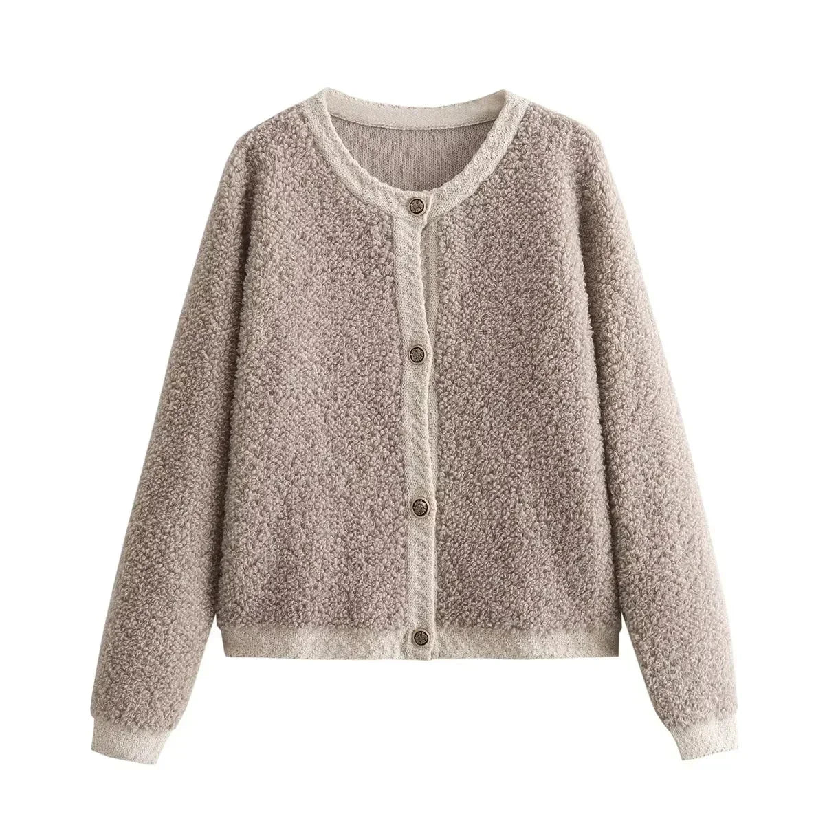 Cardigan in lana con firma di Belle