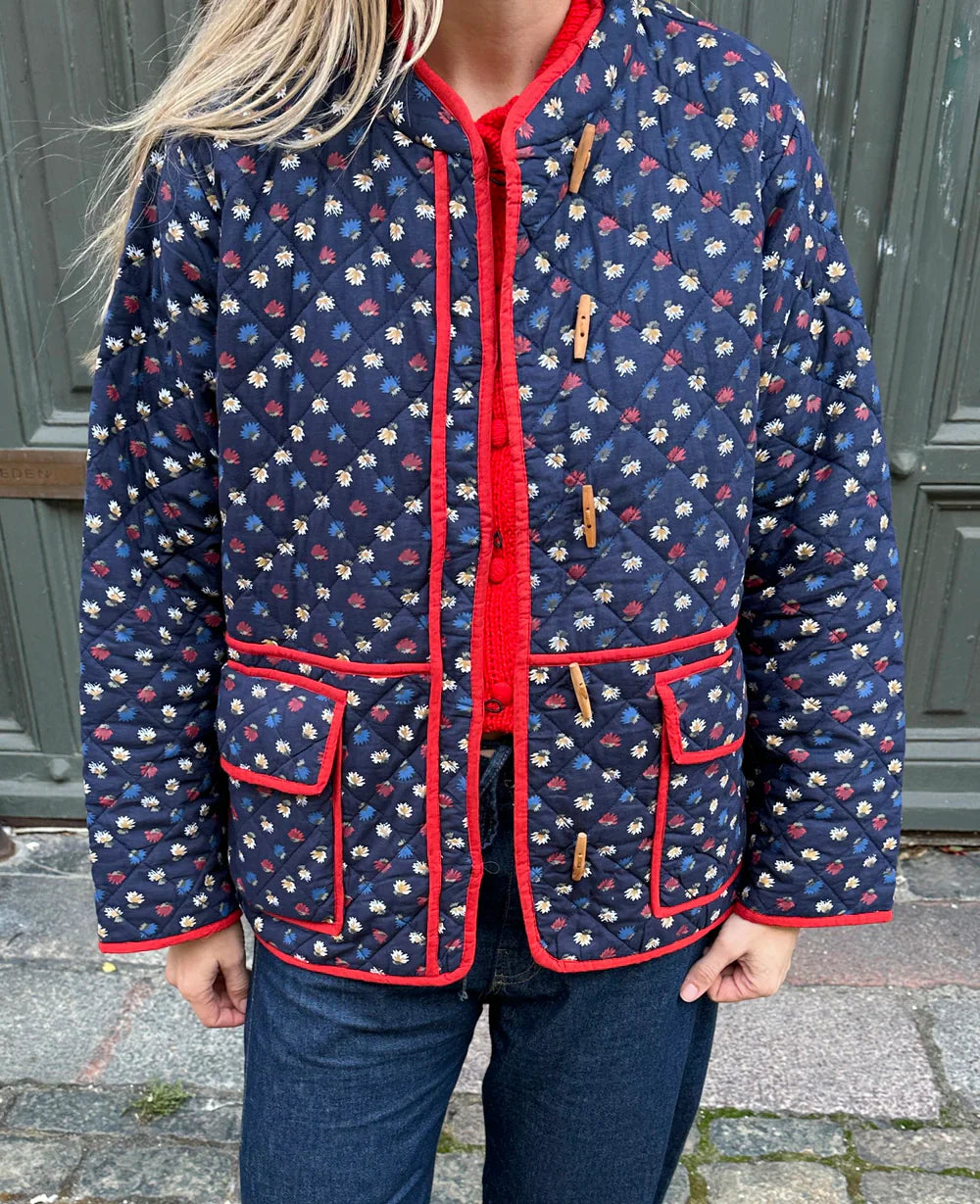 GIACCA PATCHWORK CON STAMPA FLOREALE DI AMY