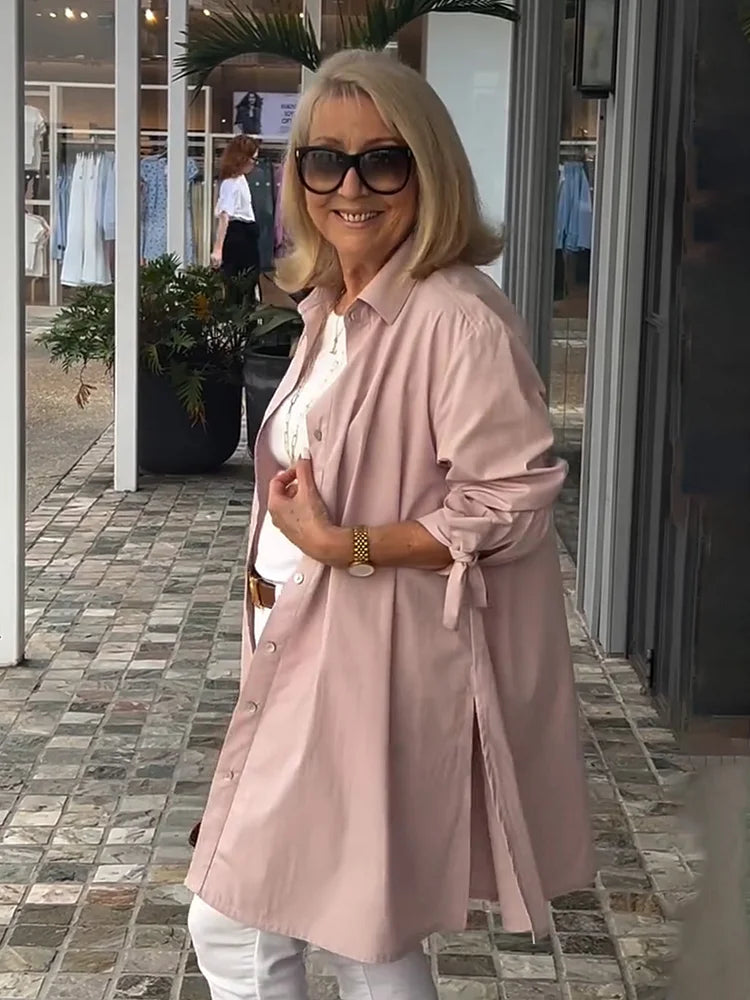 Isalyn - Figurbetonte Baumwolljacke mit Stehkragen