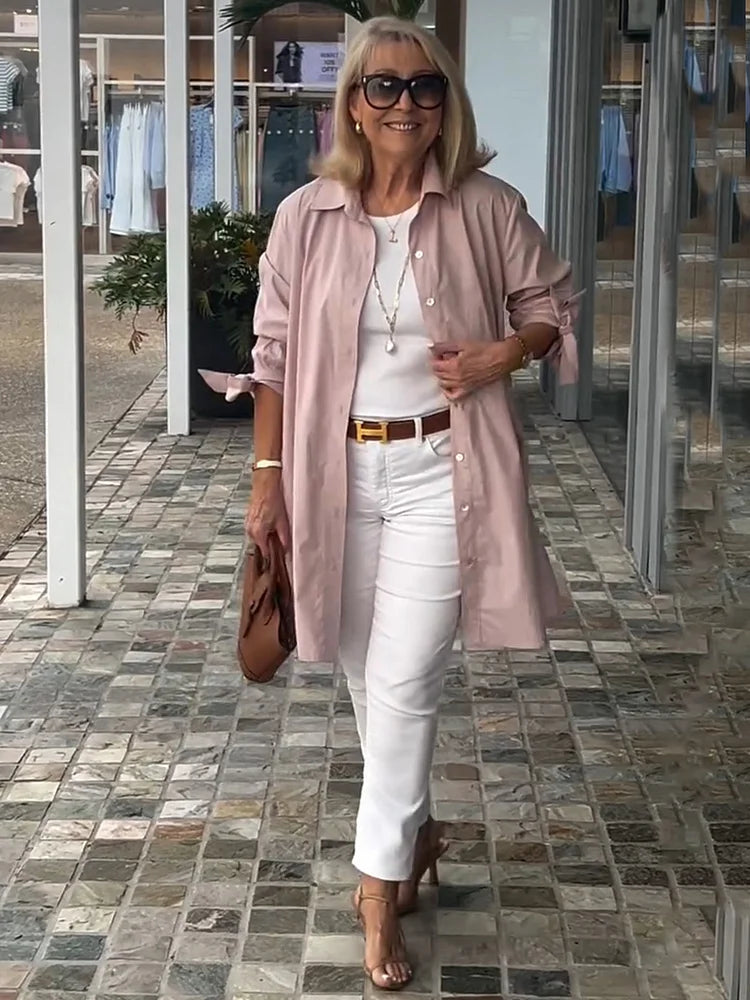 Isalyn - Figurbetonte Baumwolljacke mit Stehkragen